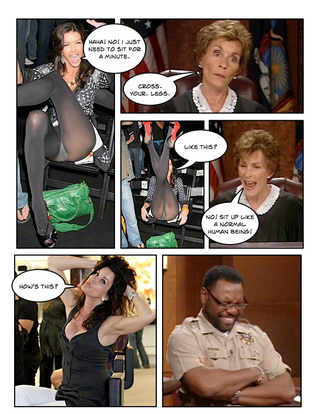 Illustration for article titled Comic Confrontations: Judge Judy Vs. Janice Dickinson